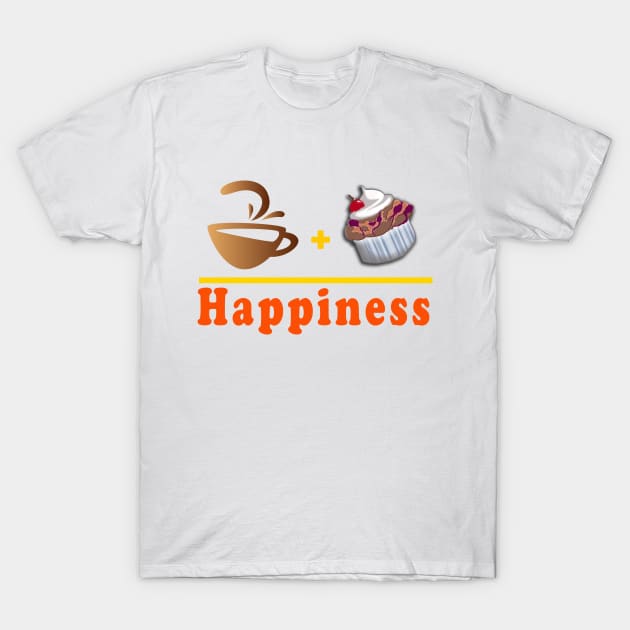 Coffee & Muffin - Happiness T-Shirt by VersatileCreations2019